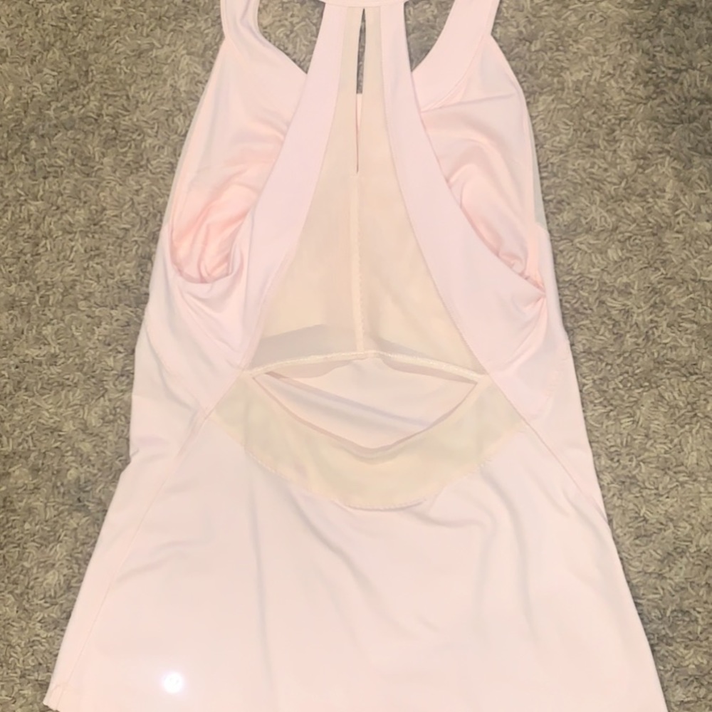 Lululemon-Pink- SZ 8 tank- halter style-split back